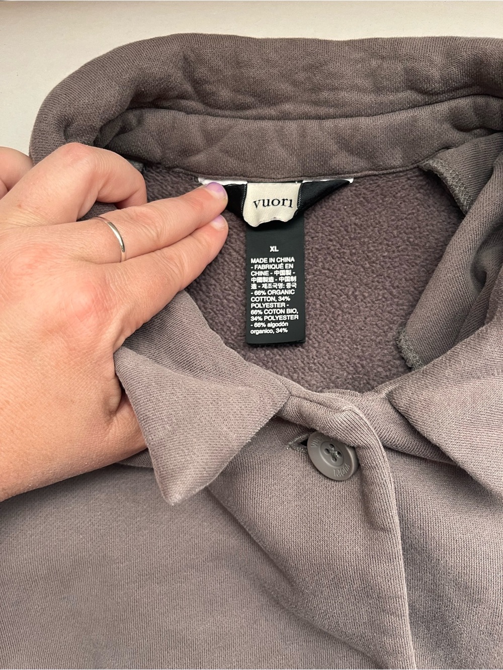 Vuori Women’s Restore Shirt Jacket in Chia XL - Picture 8 of 11